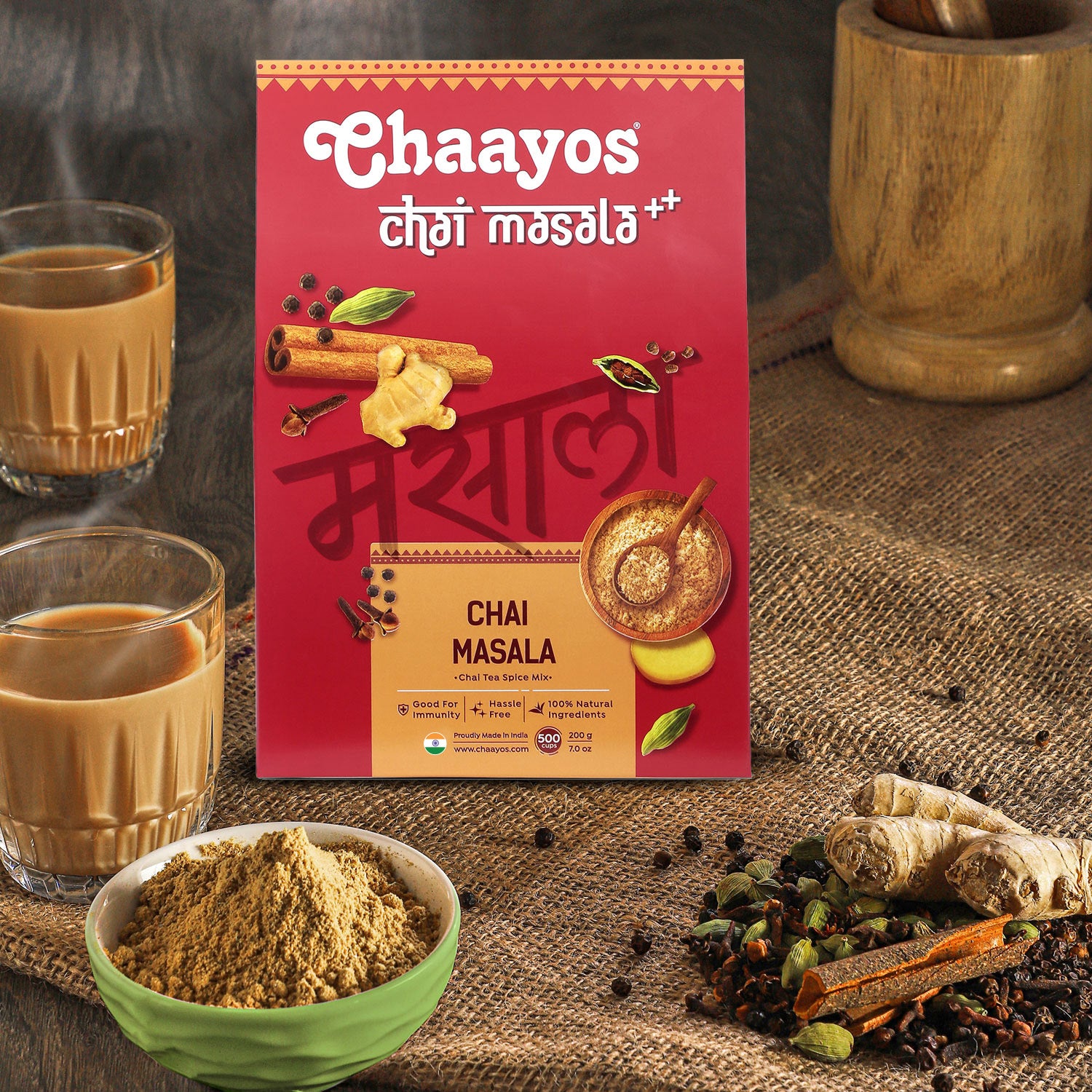 Chaayos Chai Masala - Aromatic Tea Masala Powder with 100% Natural Ingredients
