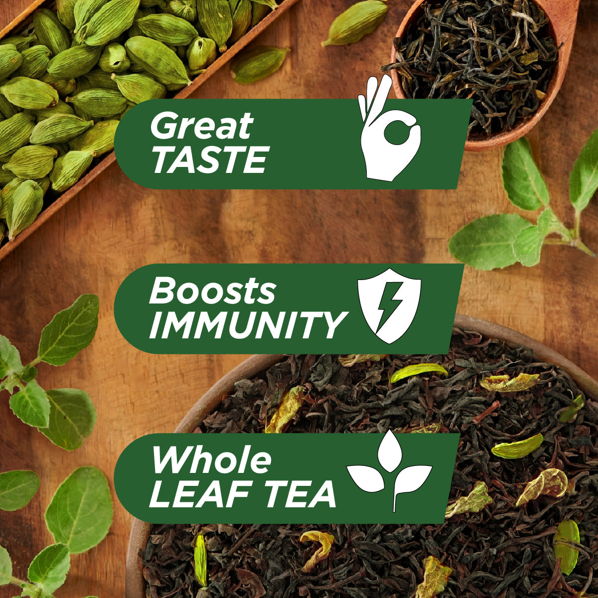 Chaayos Green Tea Bags - Tulsi Cardamom
