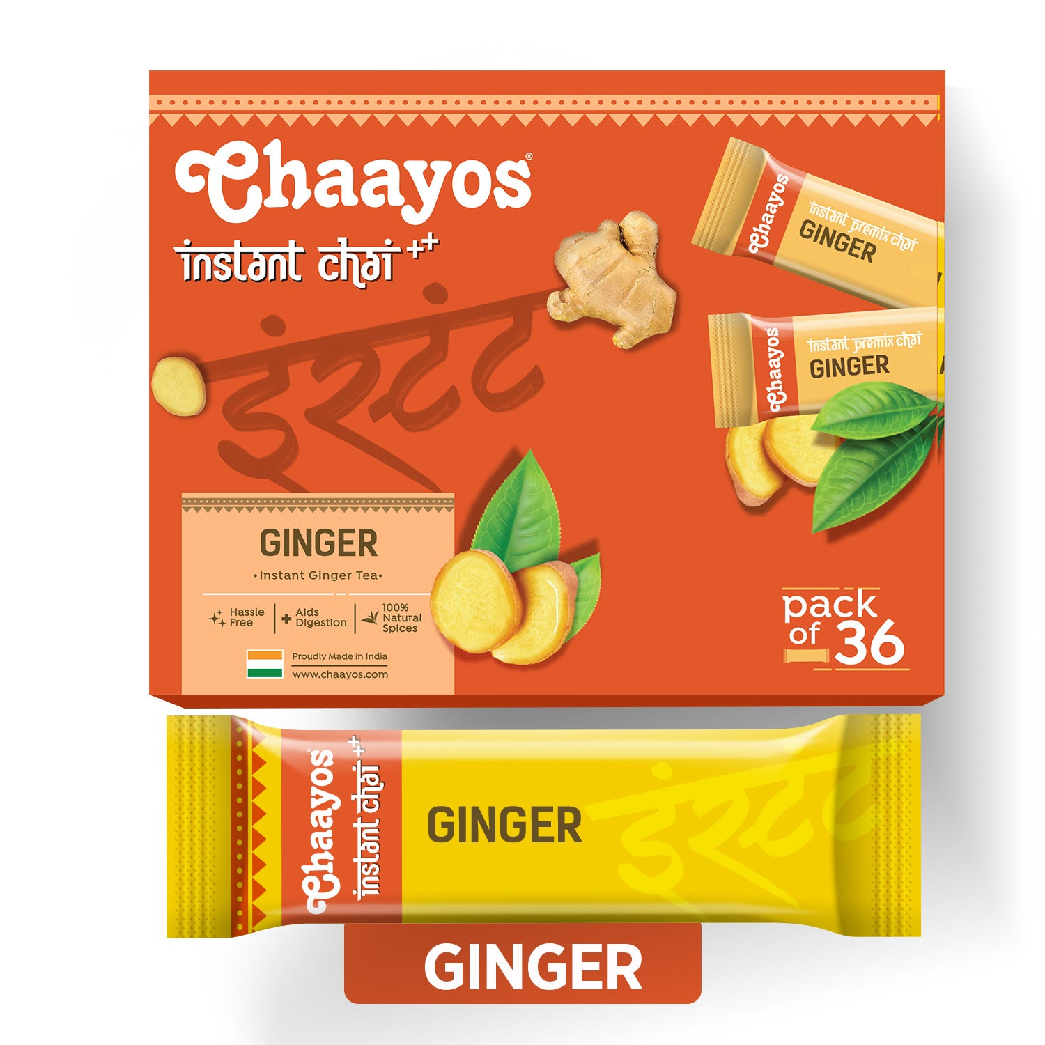 Instant Tea - Ginger - Regular Sugar (36 Sachet)