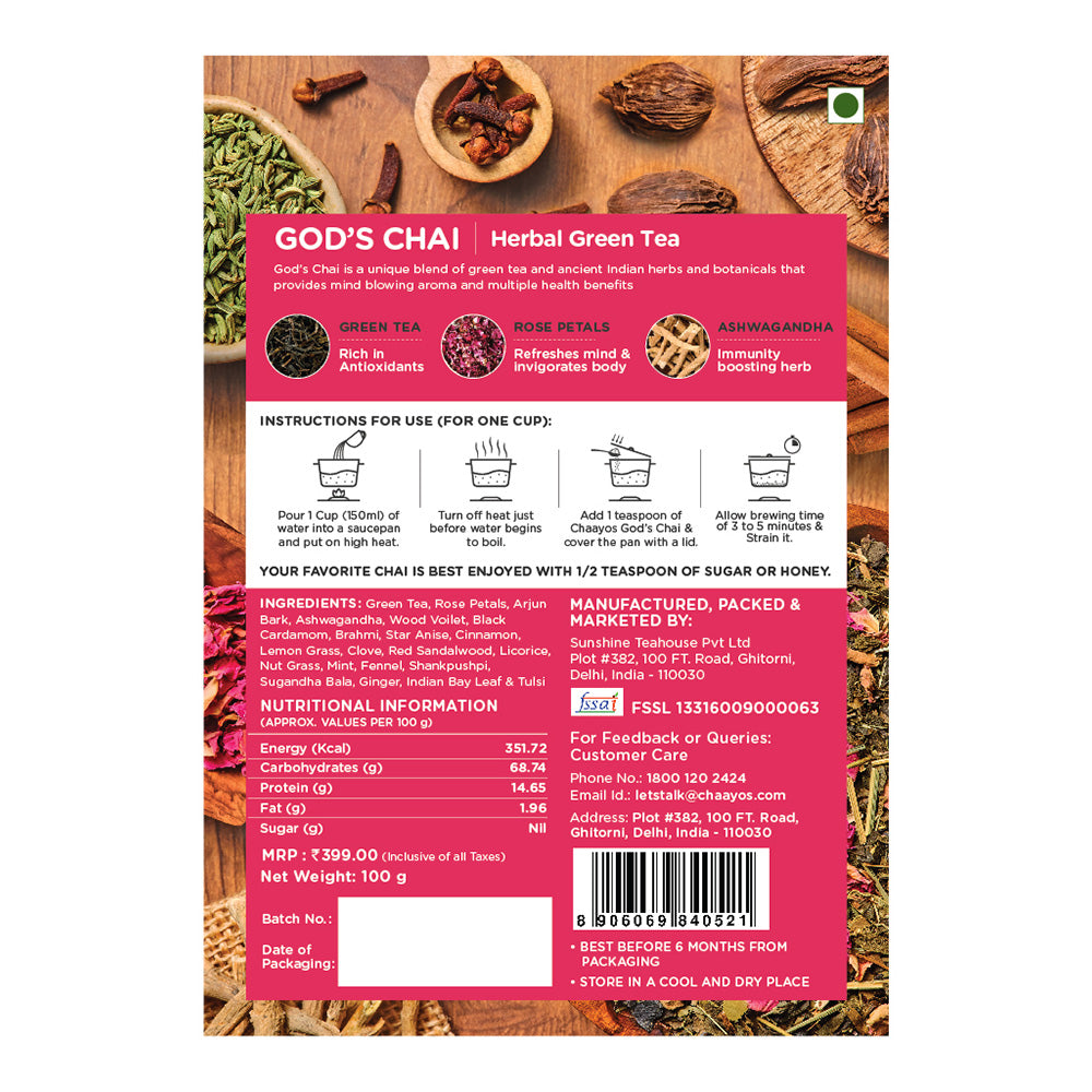 God's Chai Herbal Tea - 100g