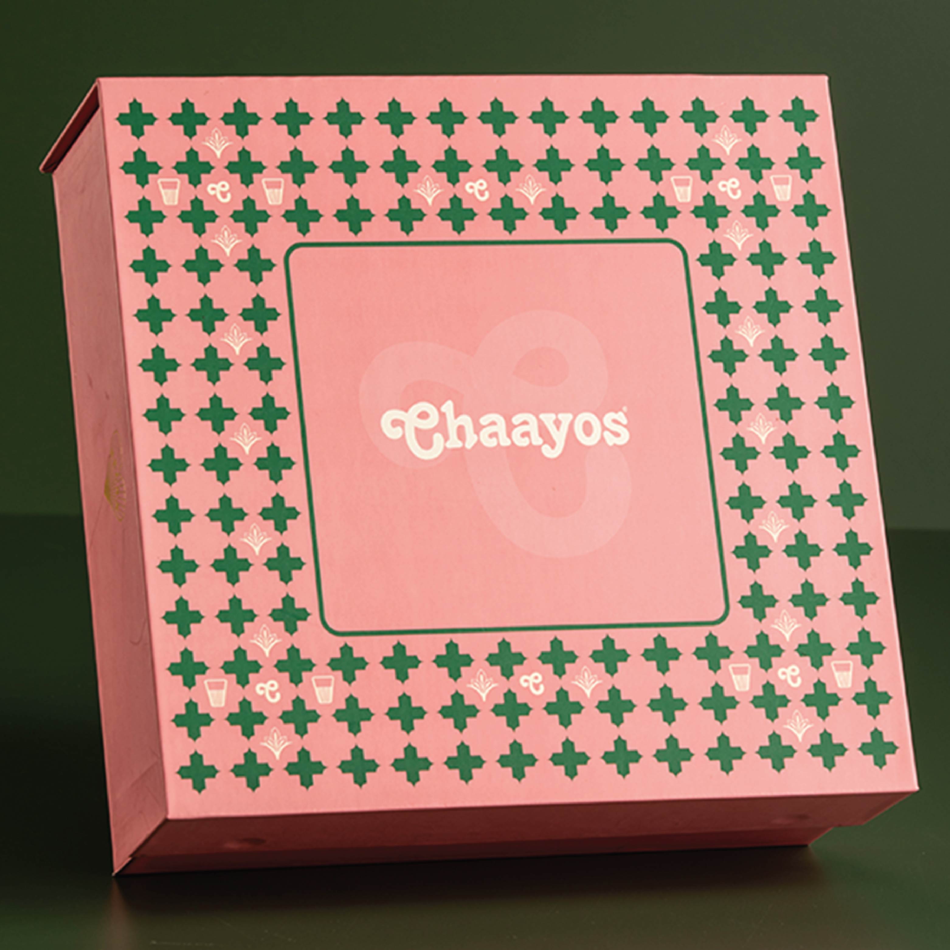 Chaayos Divine Diwali Gift Box | Diwali gift Hamper with Chai Tin Box, Ceramic Cup, Set of 2 Diyas, Methi Mathri for Family & Friends | Premium Diwali Gift Hamper