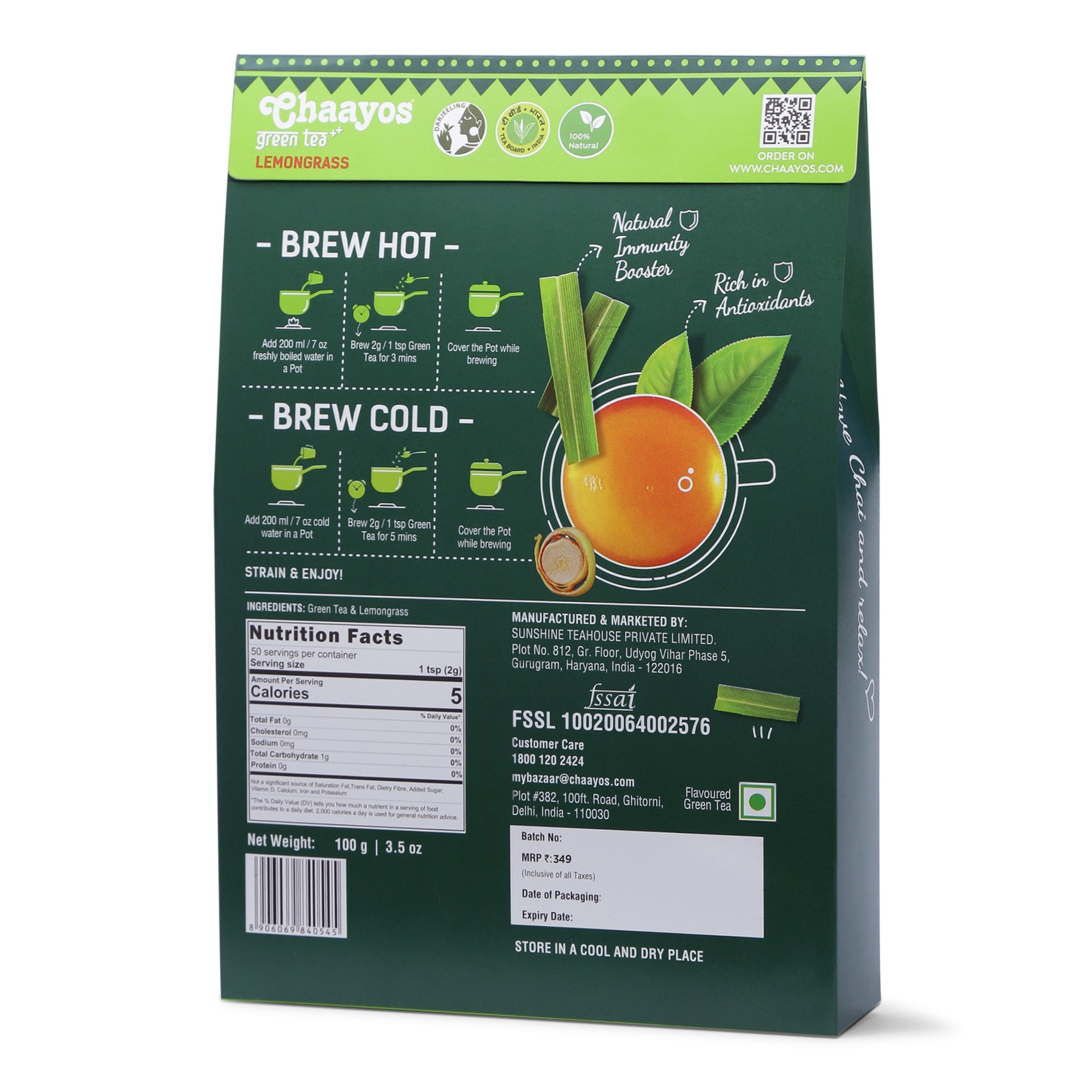Lemongrass Green Tea - 100g
