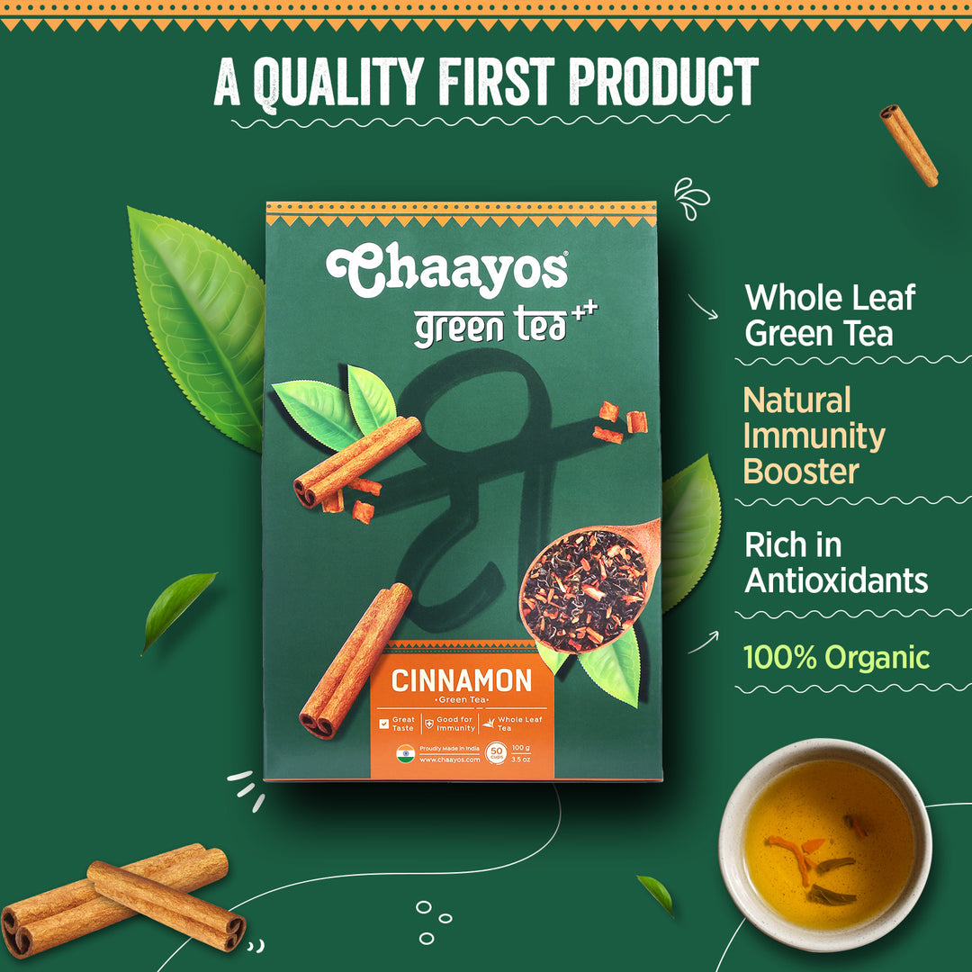 Cinnamon Green Tea 100g Chaayos