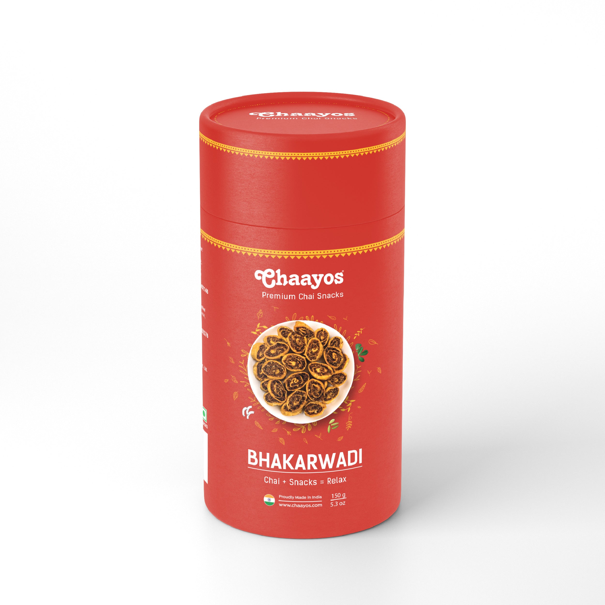 Chaayos Bhakarwadi | Ready to Eat Bhakarwadi Snacks | Mini Bhakarwadi | Indian Namkeen Nashta | Traditional Indian Snacks | Party Snacks