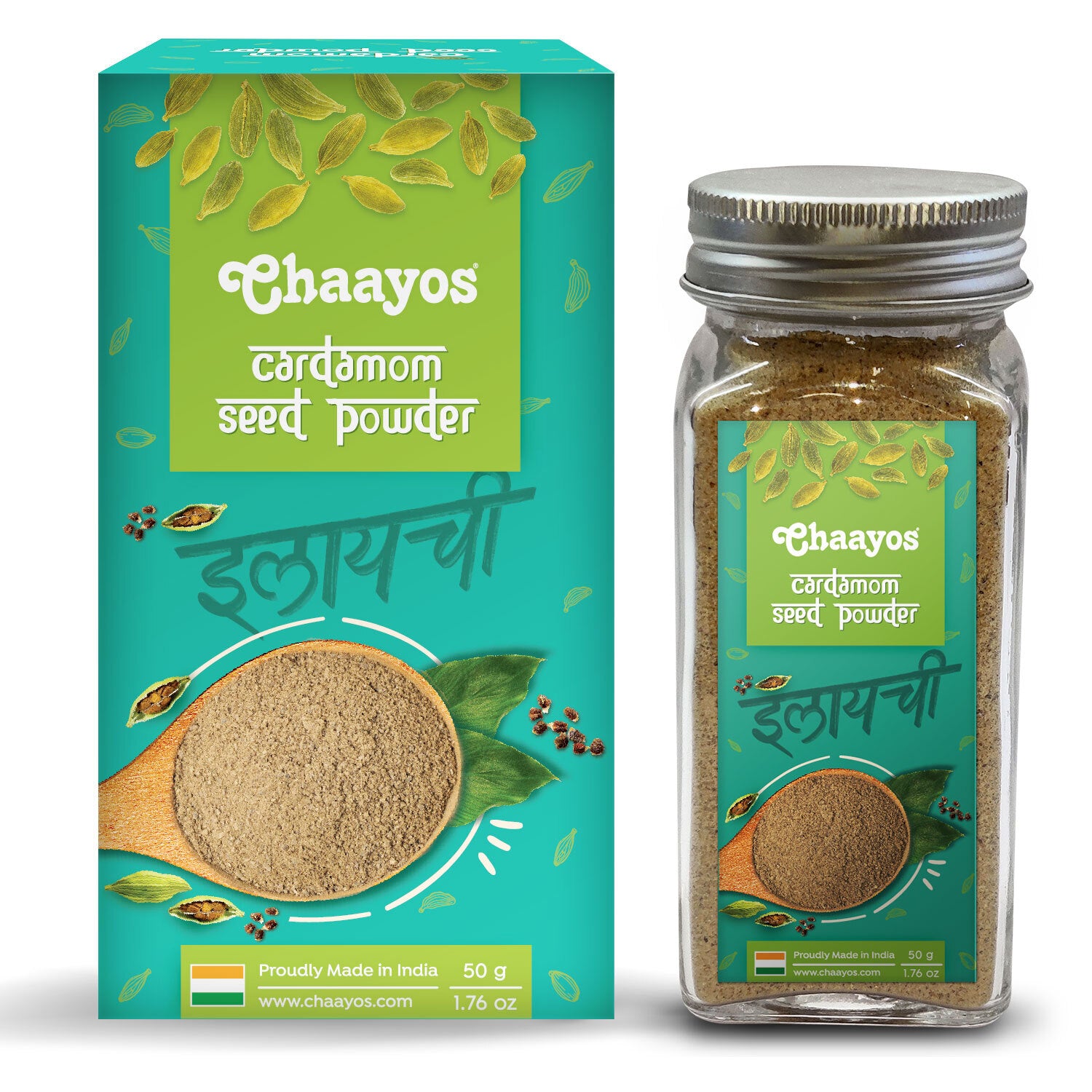 Chaayos Cardamom Seed Powder (50g) | Only Seeds No Husk | 100% Natural Spice