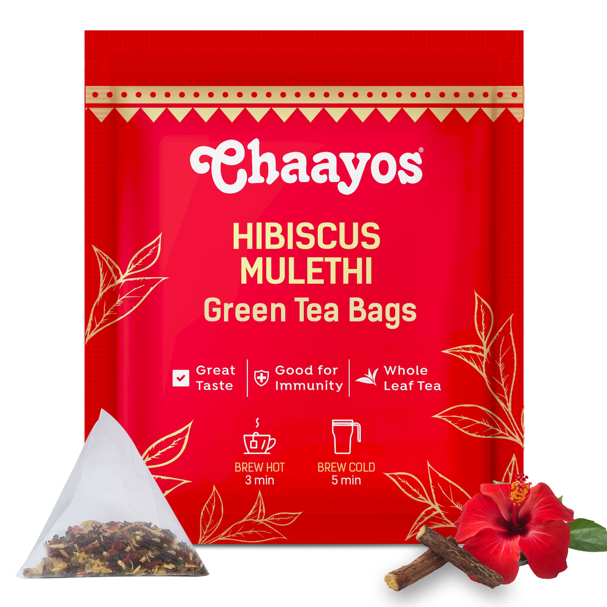 Hibiscus Mulethi Green Tea Bags