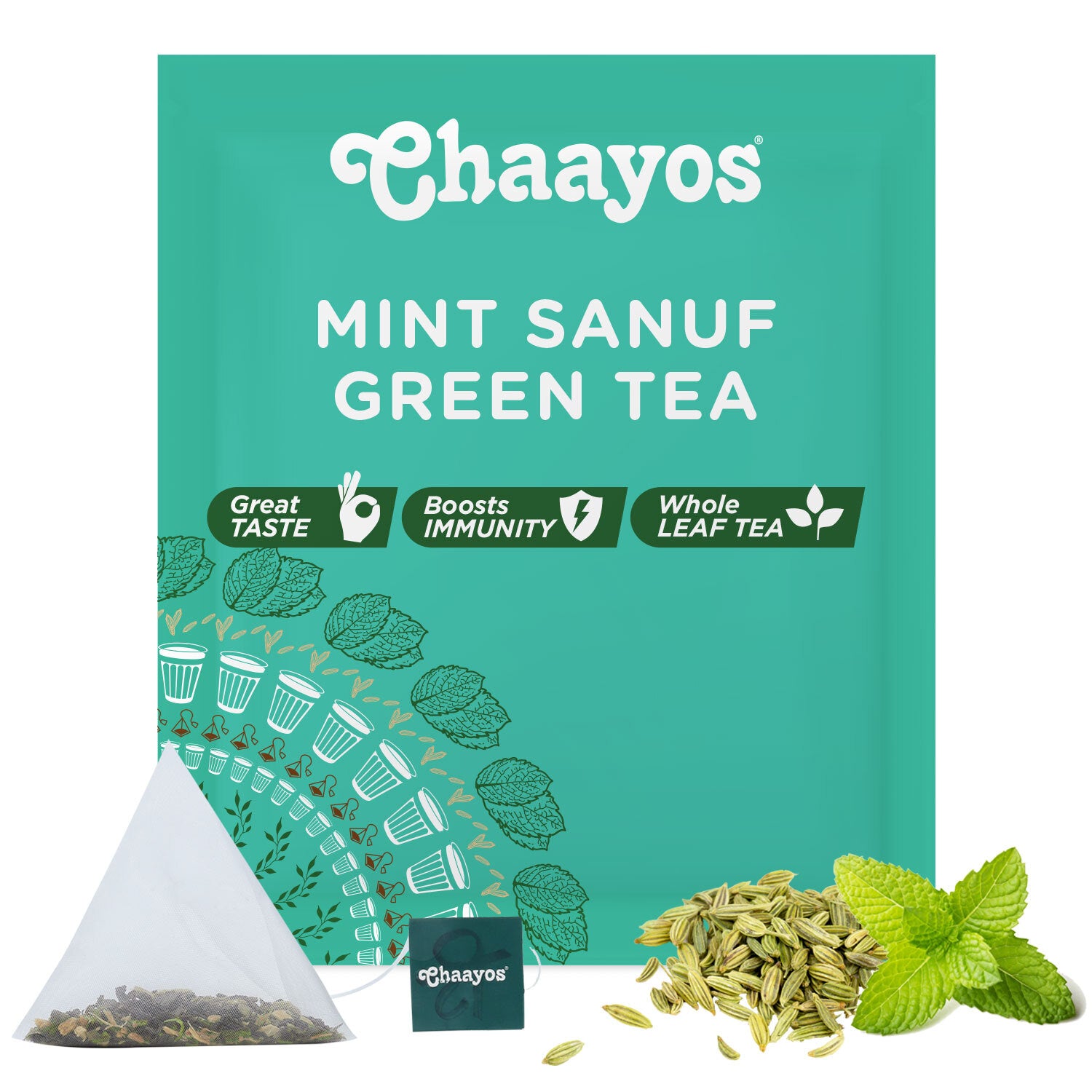 Mint Saunf Green Tea Bags